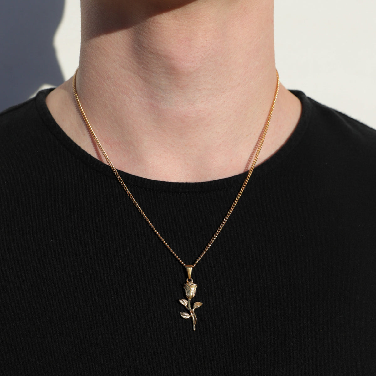 Rose Pendant Gold Set