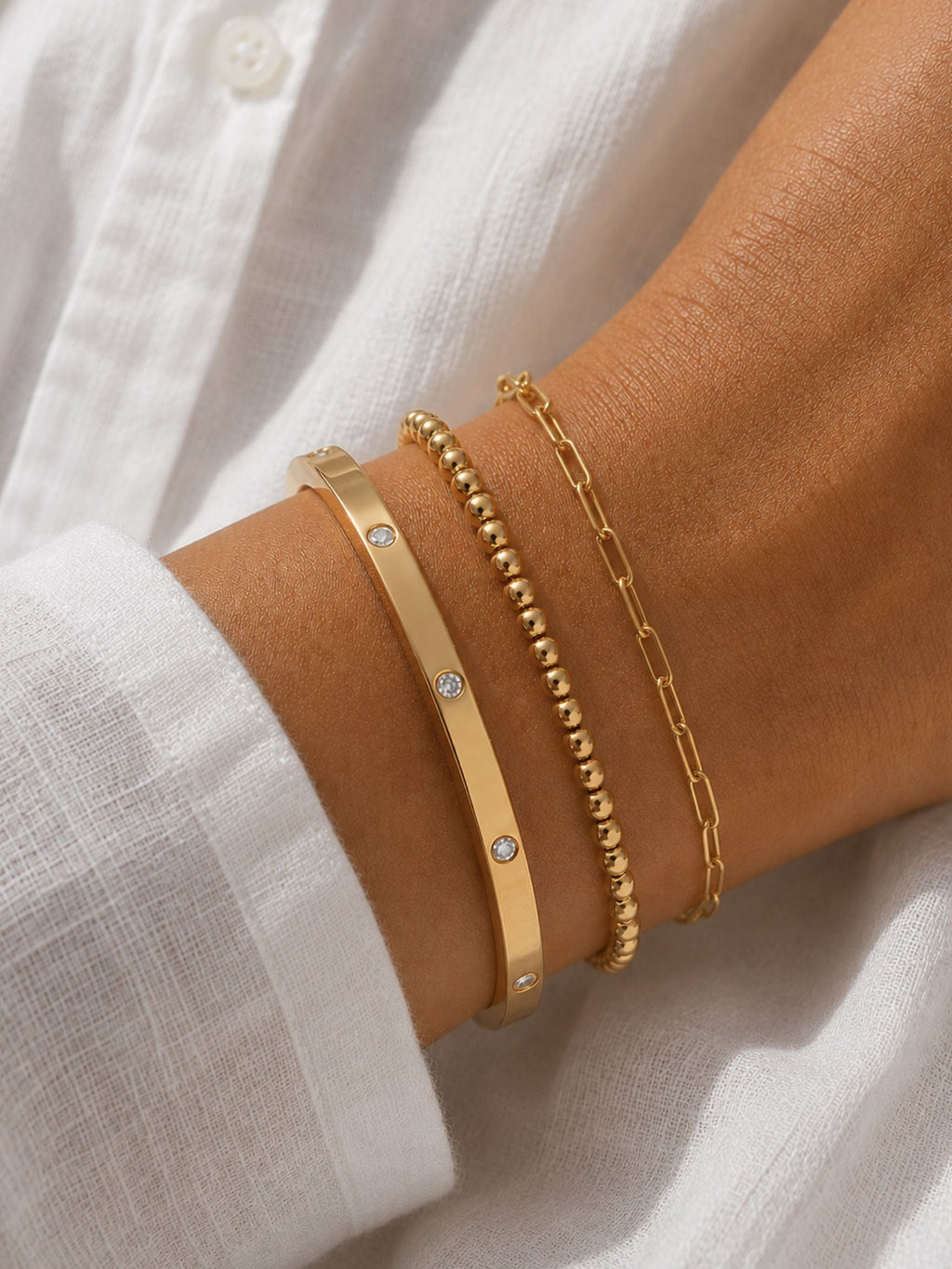 Gold Filled Paperclip Bracelet