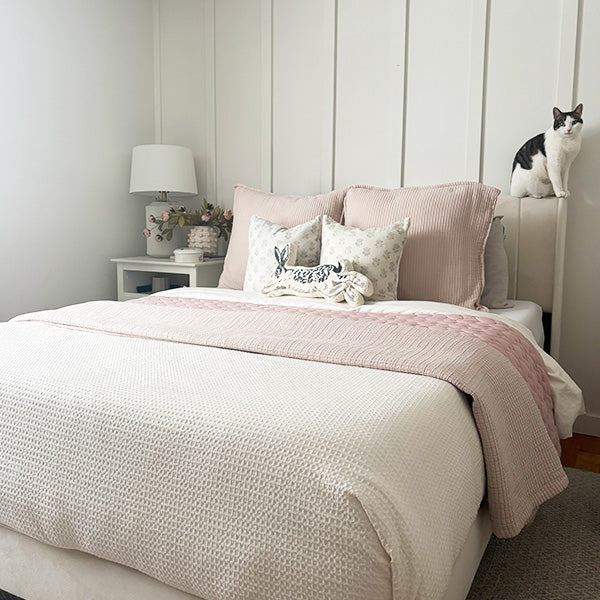 Leaping Easter Bunny Pillow
