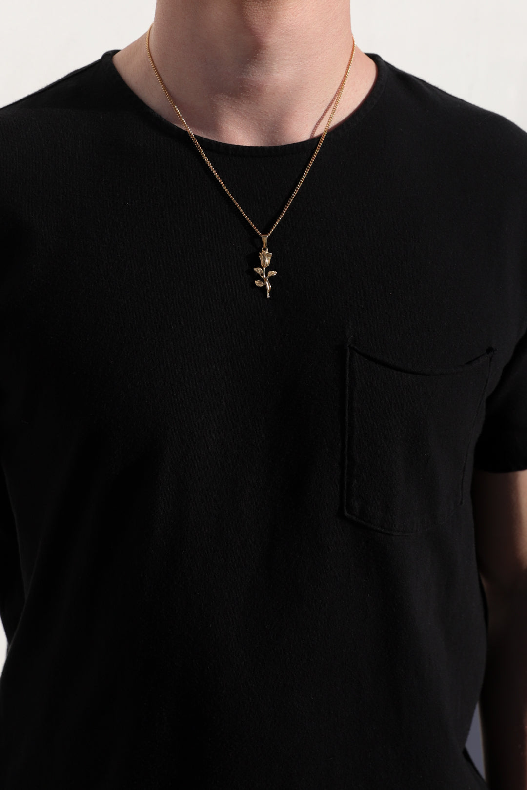 Large Rose Pendant Necklace