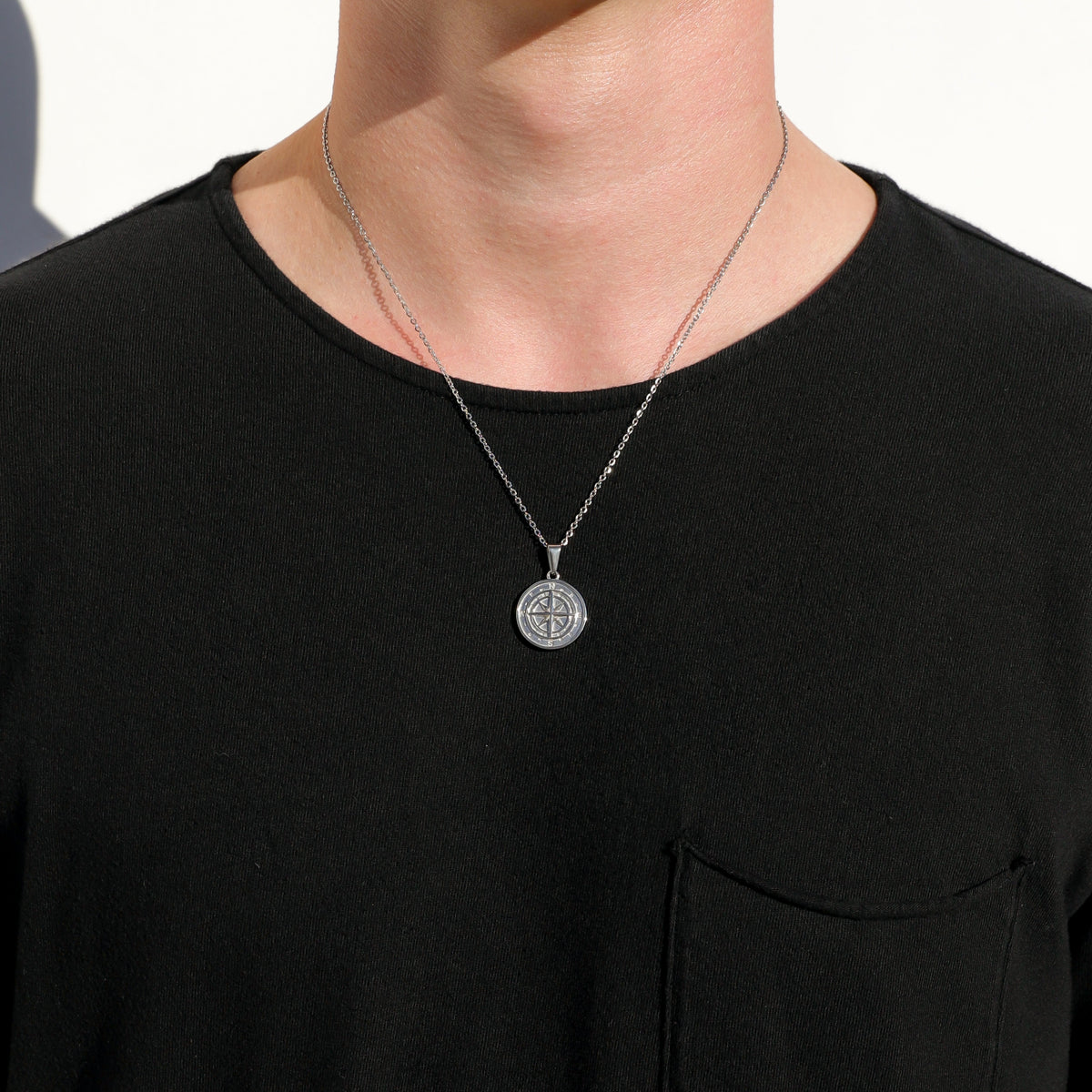 Compass Necklace Gold Set