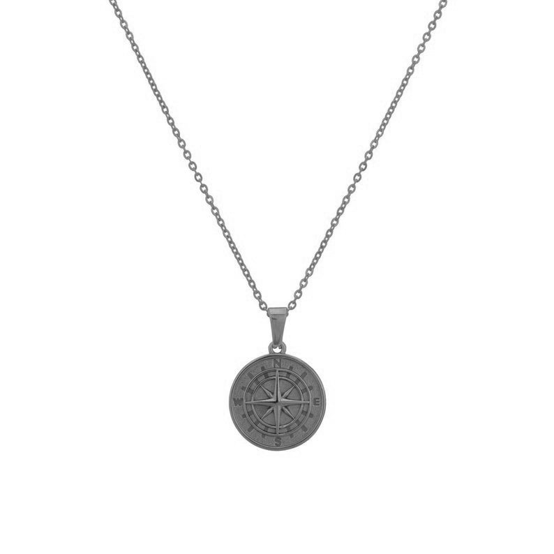 Silver Compass Necklace