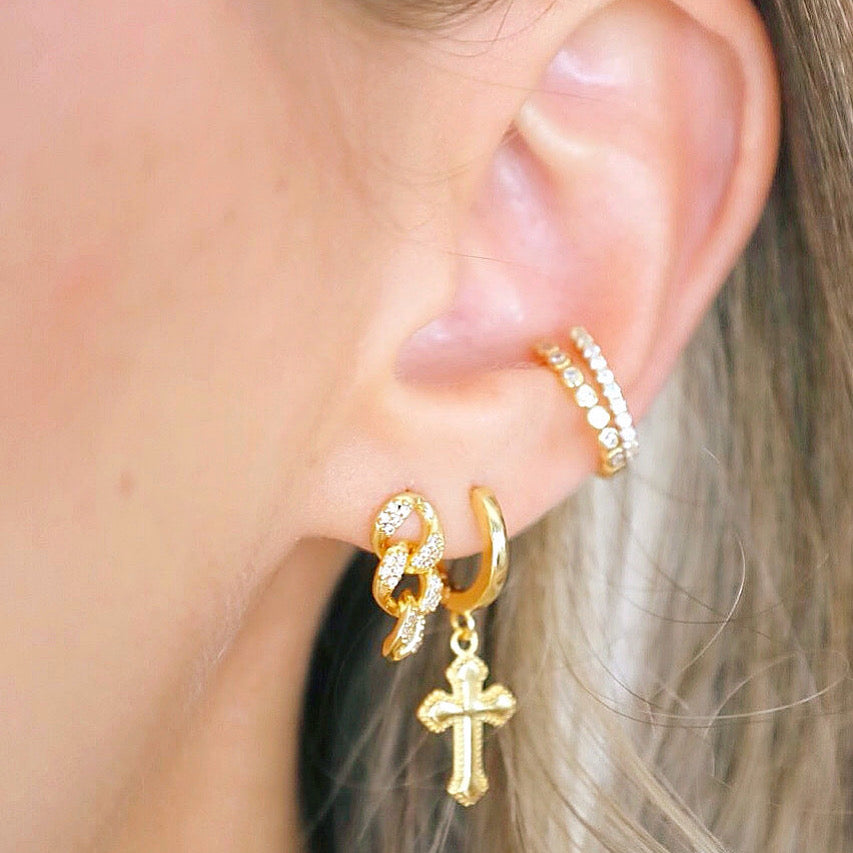 Small Cross Hoops