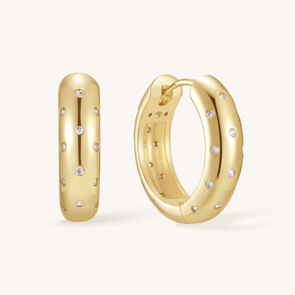Gold Filled Sparkle Hoops