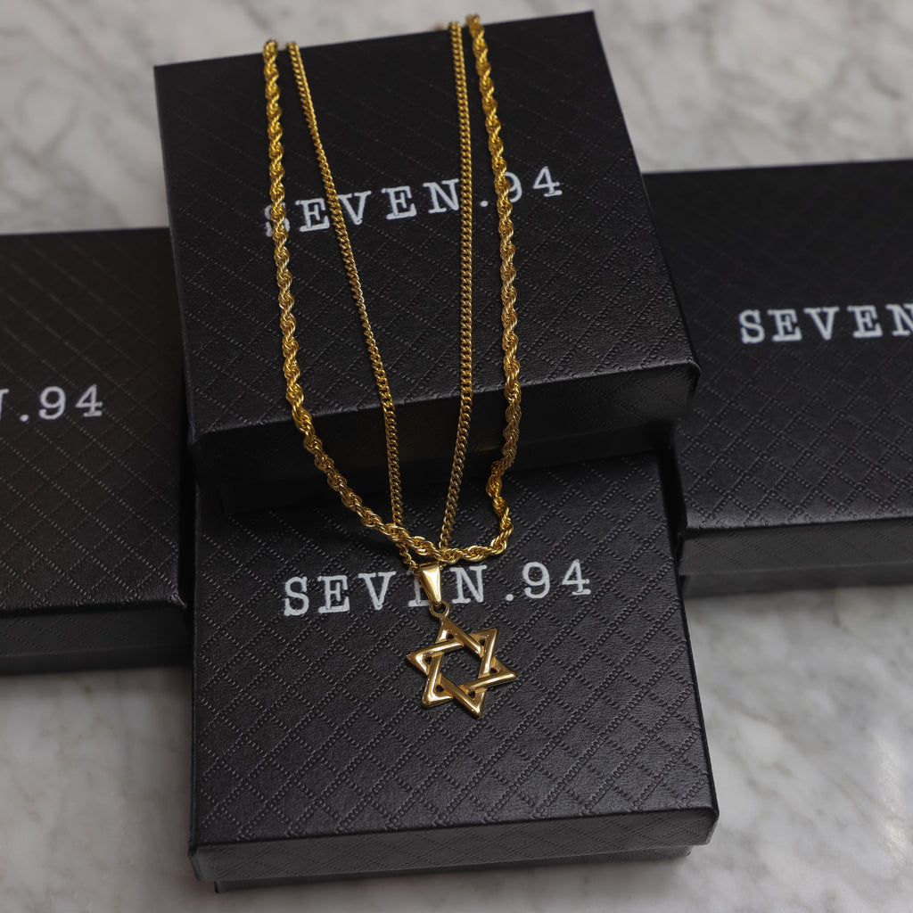Star of David Pendant Set