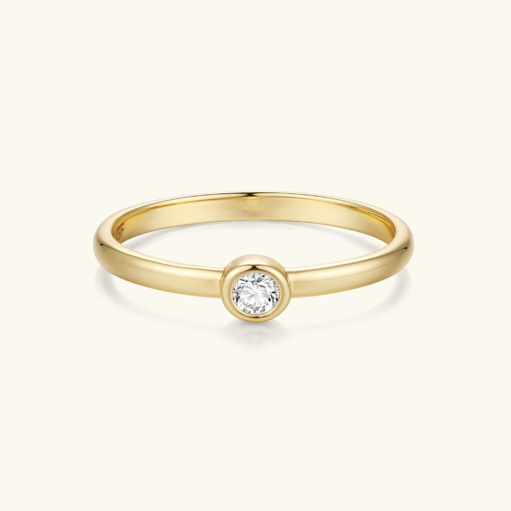 Gold Filled Bezel Stone Ring
