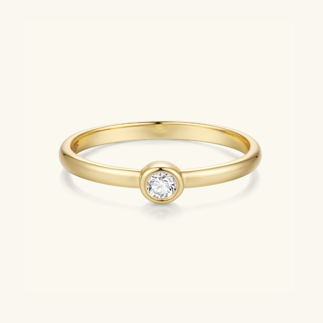 Gold Filled Bezel Stone Ring
