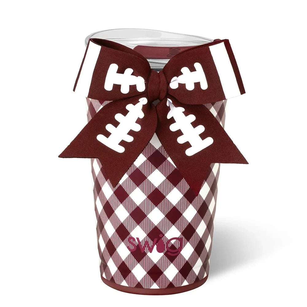 Swig GAMEDAY GINGHAM MAROON Party Cup 24oz