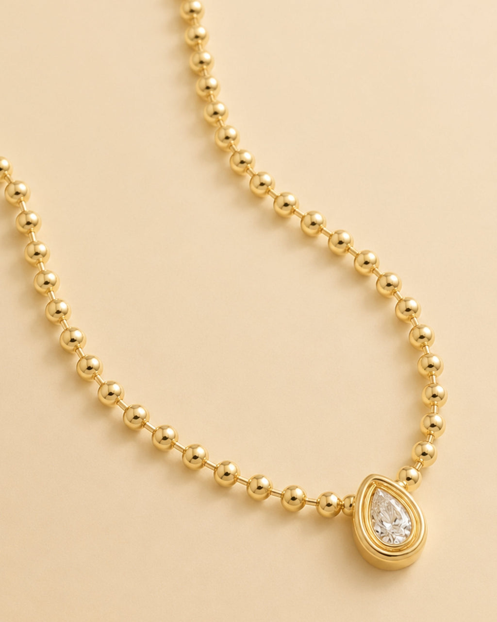 Teardrop Diamond Necklace