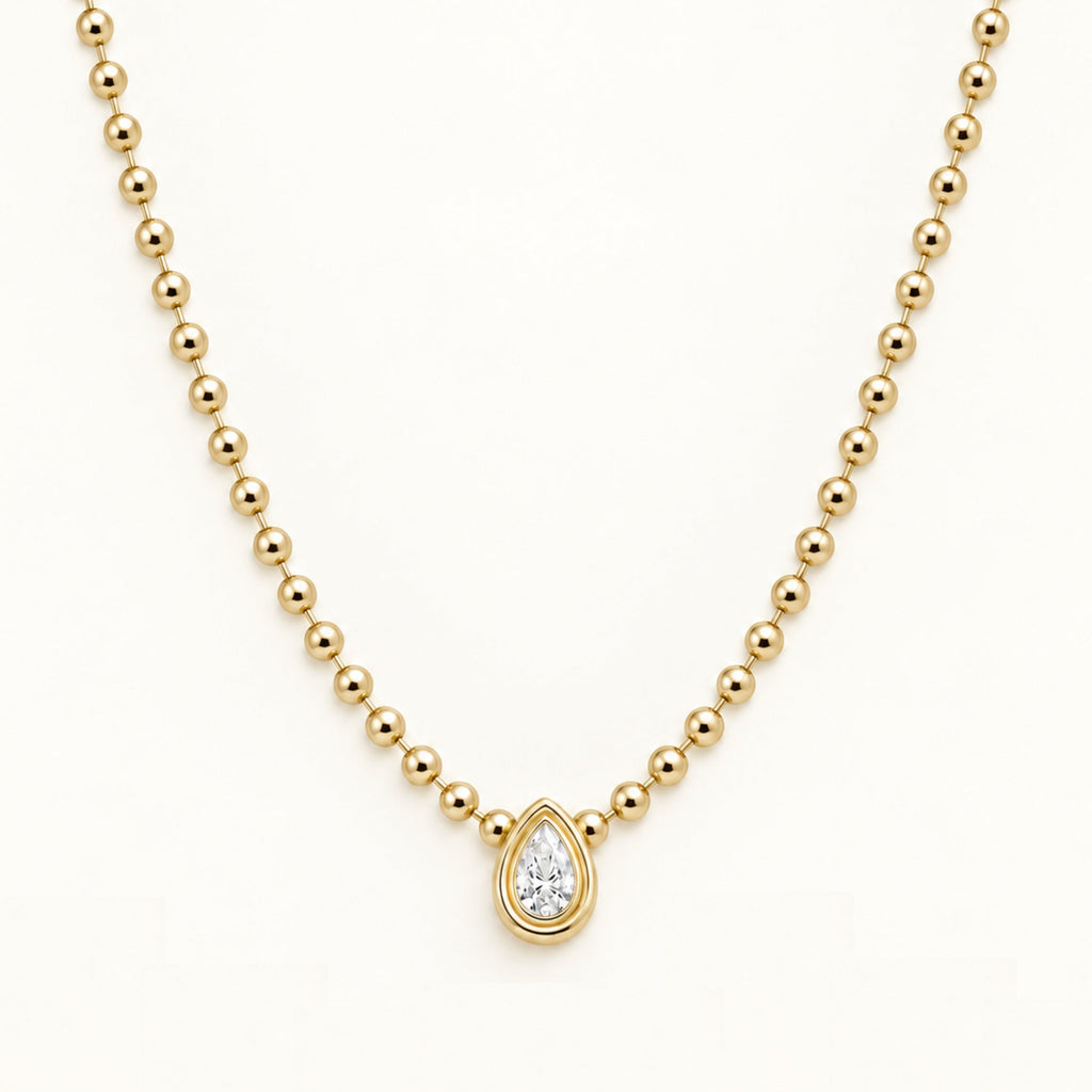 Teardrop Diamond Necklace