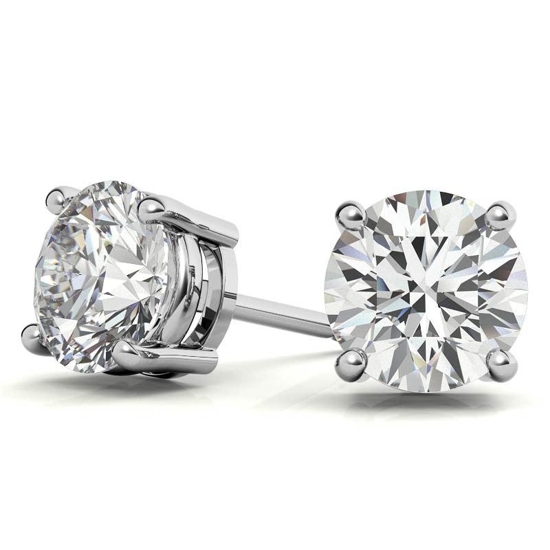 5.00 CTW AGI Certified Lab Grown Round Diamond Stud Earrings – F/VS in 14K White or Yellow Gold